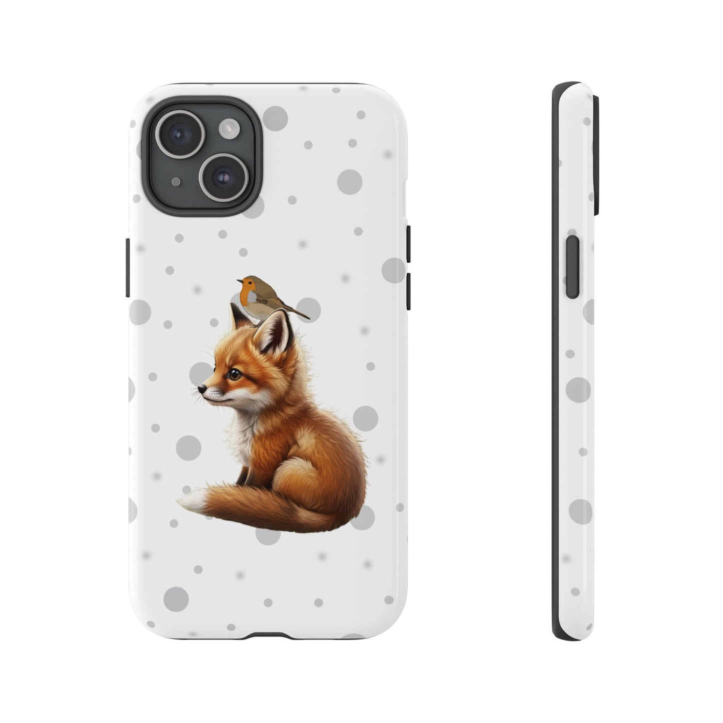 Rotkehlchen mit Fuchs iPhone & Google Pixel Tiermotiv Handyhülle - Tierisch guter Schutz