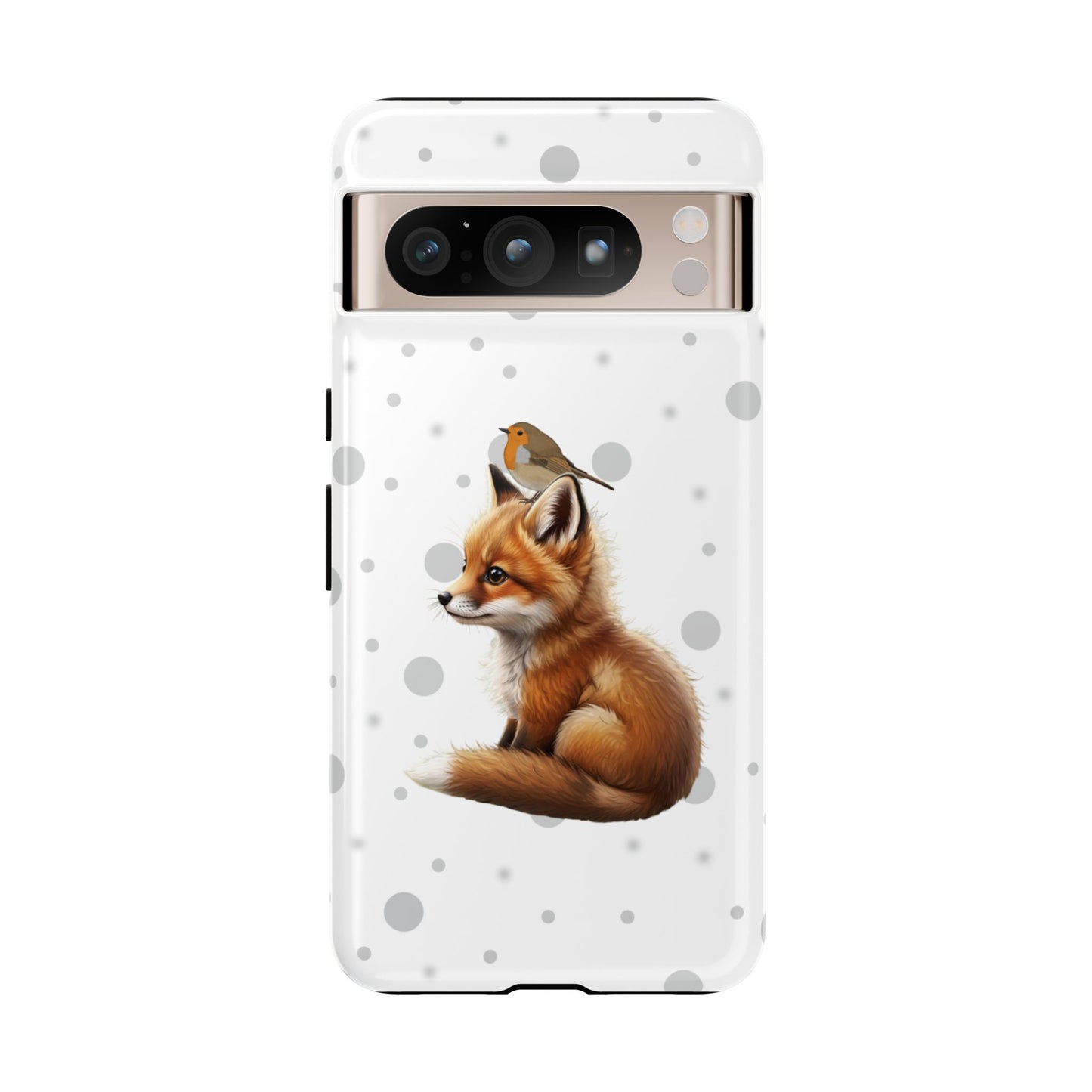 Rotkehlchen mit Fuchs iPhone & Google Pixel Tiermotiv Handyhülle - Tierisch guter Schutz