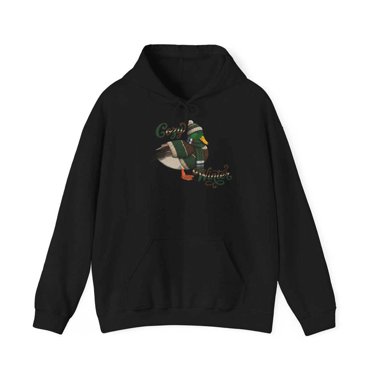 Ente mit Strickmütze Kapuzenpullover in Sand