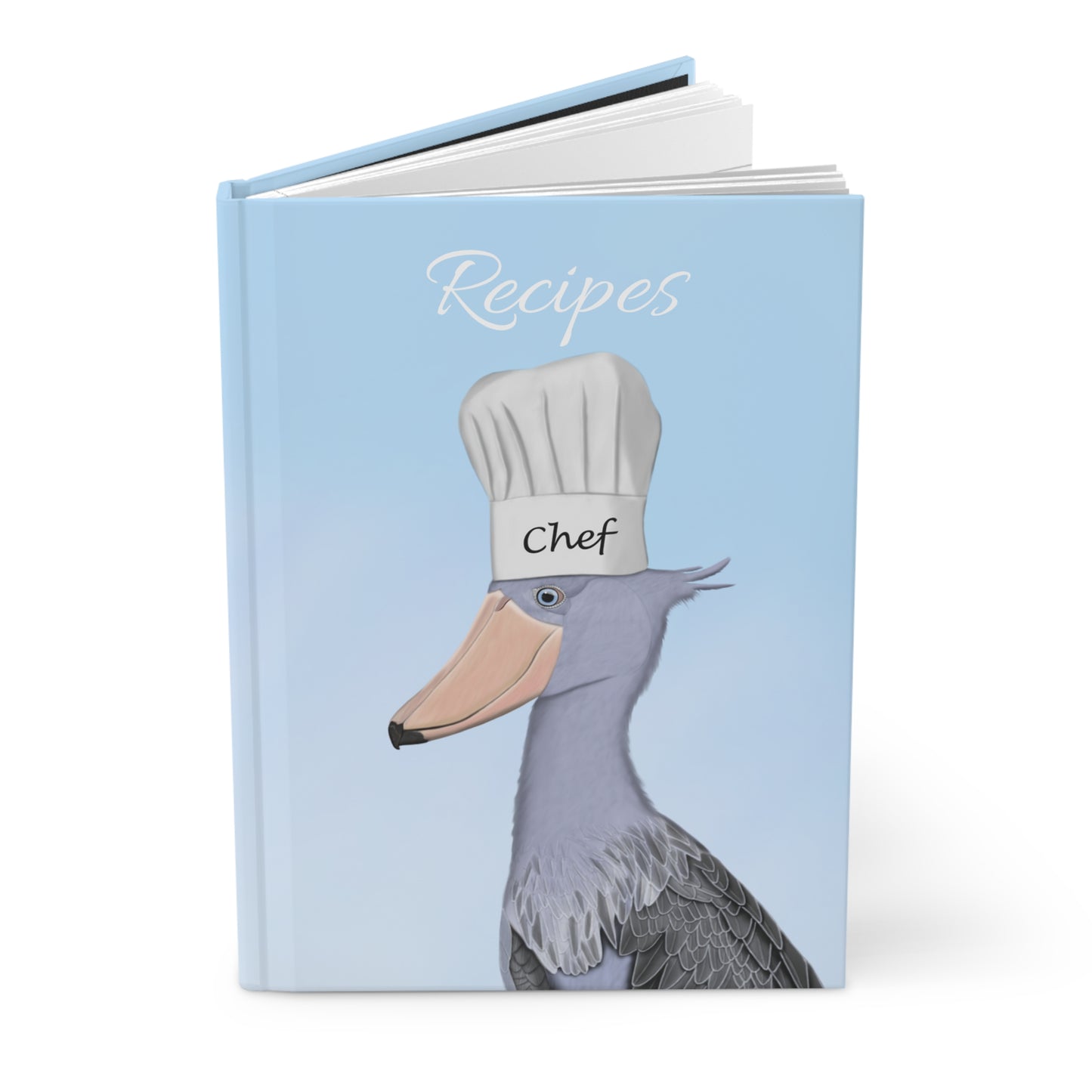 Shoebill Bird Hardcover Journal for Recipes 150 Pages A5 Bird Lovers & Bird Watchers