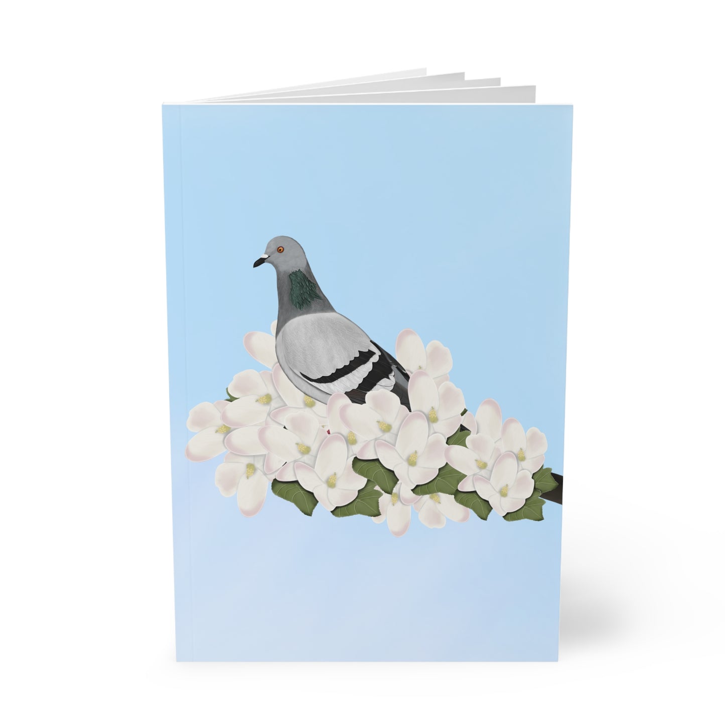 Taube Notizbücher – im Frühling A5 Vogel Softcover Notizbuch 150 Seiten Liniert