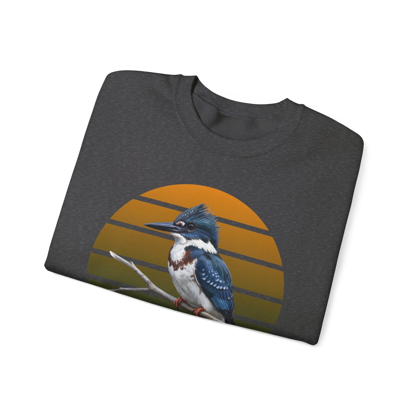 Belted Kingfisher Sweatshirt | Bird Watcher Crewneck | Unisex Songbird Gift for Bird Lovers