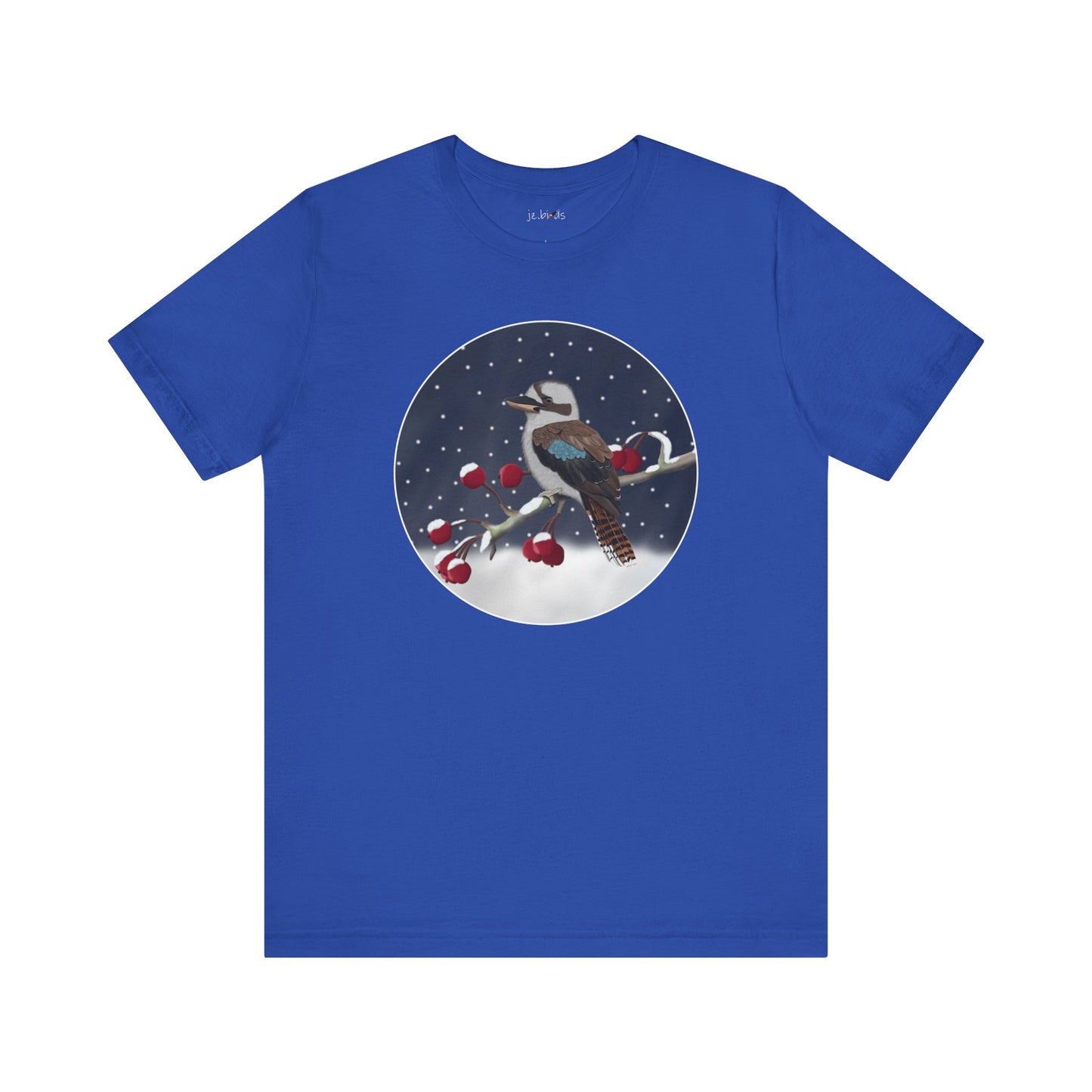 Kookaburra on a Winter Branch Birdwatcher Christmas Bird T-Shirt