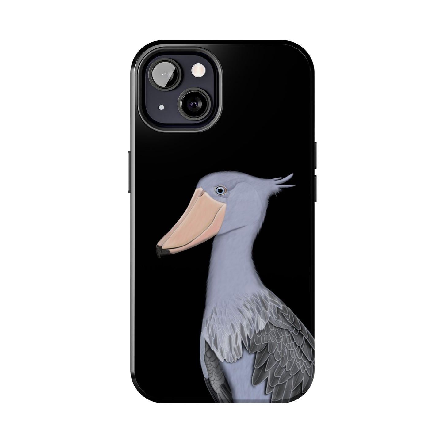 Shoebill Bird Art Tough Phone Case Black