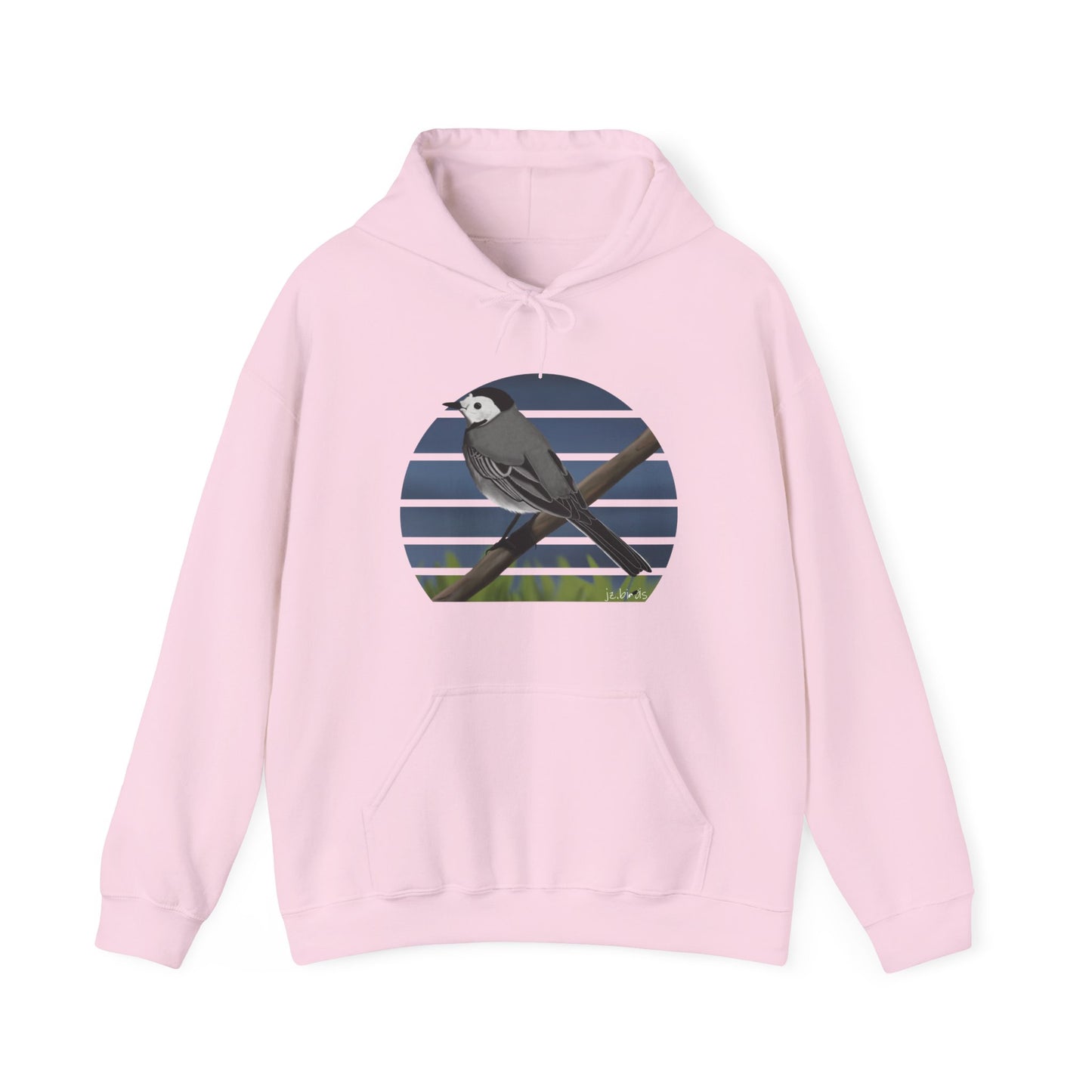 White Wagtail Bird Hoodie –