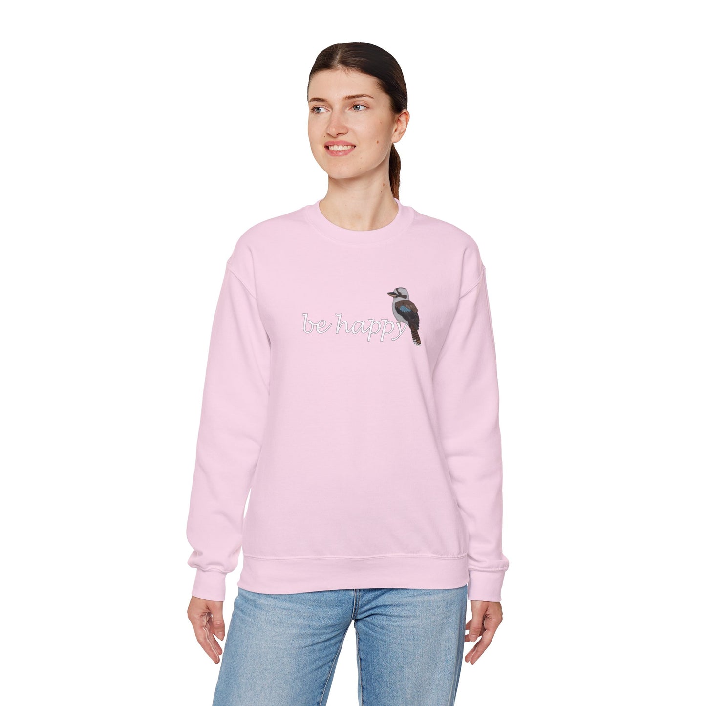 Kookaburra Be Happy Bird Birding & Birdwatching Sweatshirt