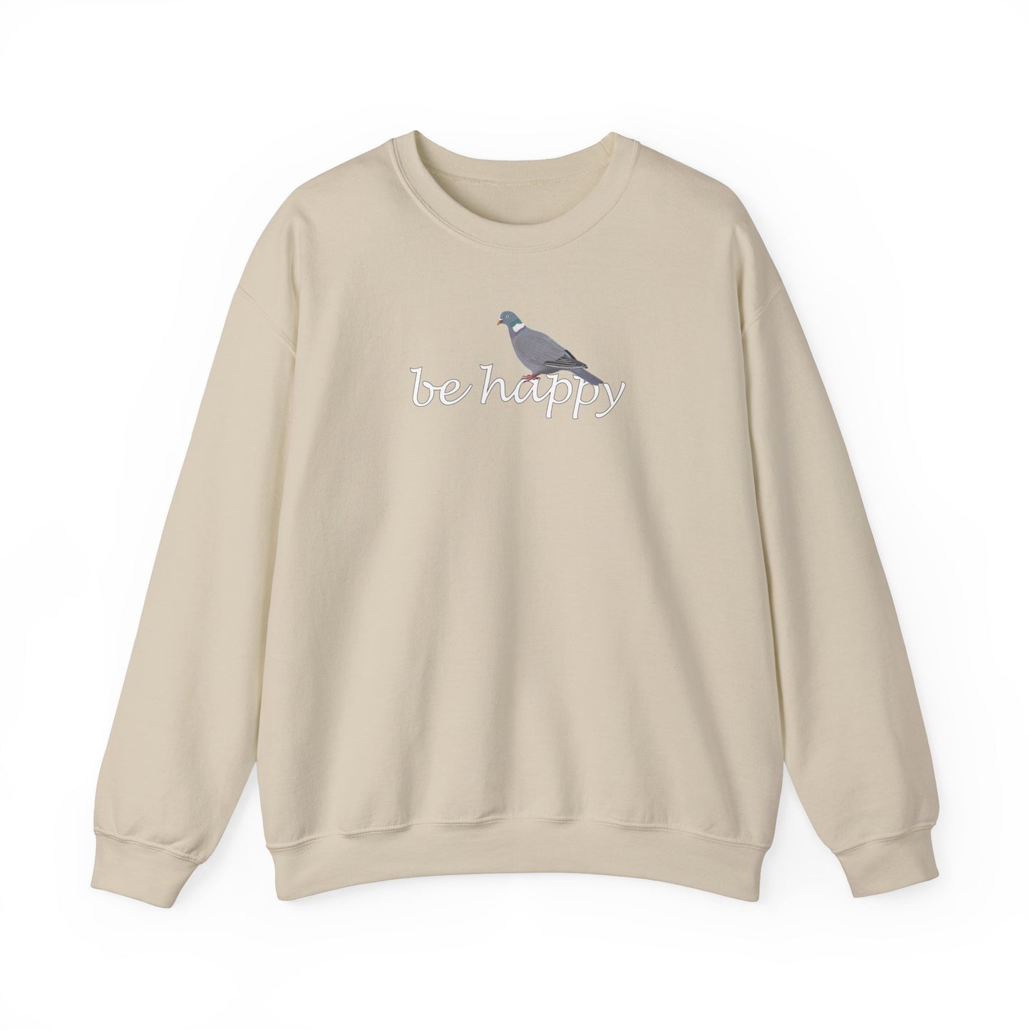 Ringeltaube Be Happy Vogel Sweatshirt für Vogelbeobachter