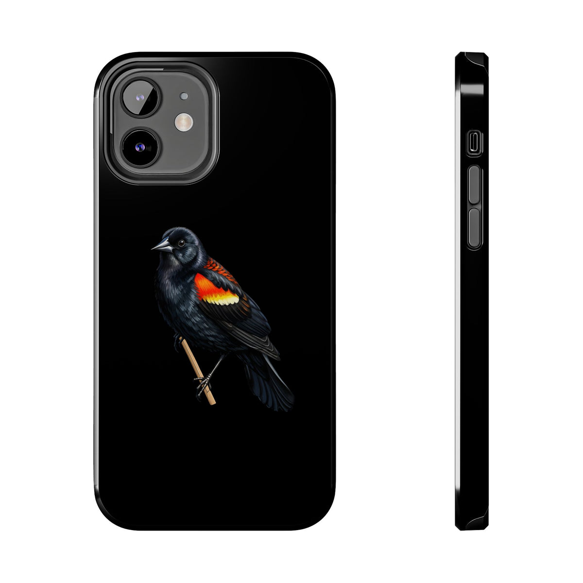Red Winged Blackbird Dual-Layer iPhone Case with Bird Art – The Perfect Gift for Ornithologists & Lovers – Phone