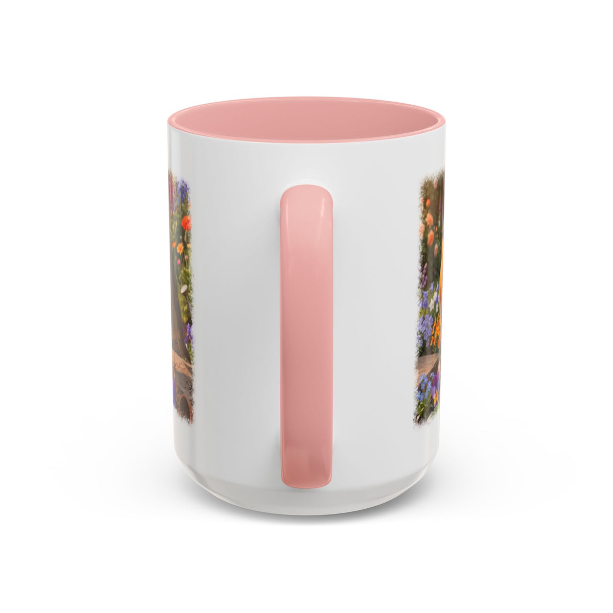 Robin Rosi Flower Bed Mug - Cute Backyard Bird Watcher Gift