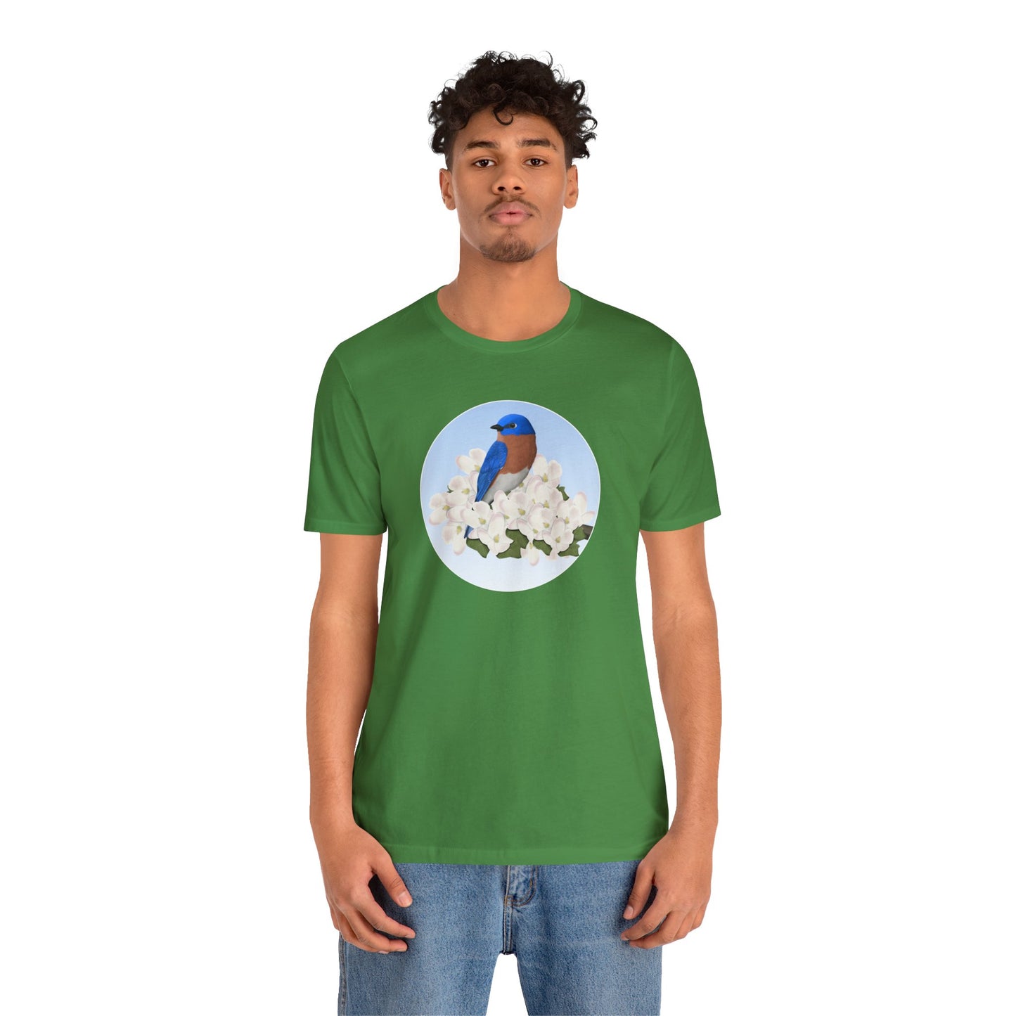 Bluebird and Spring Apple Blossoms Bird T-Shirt