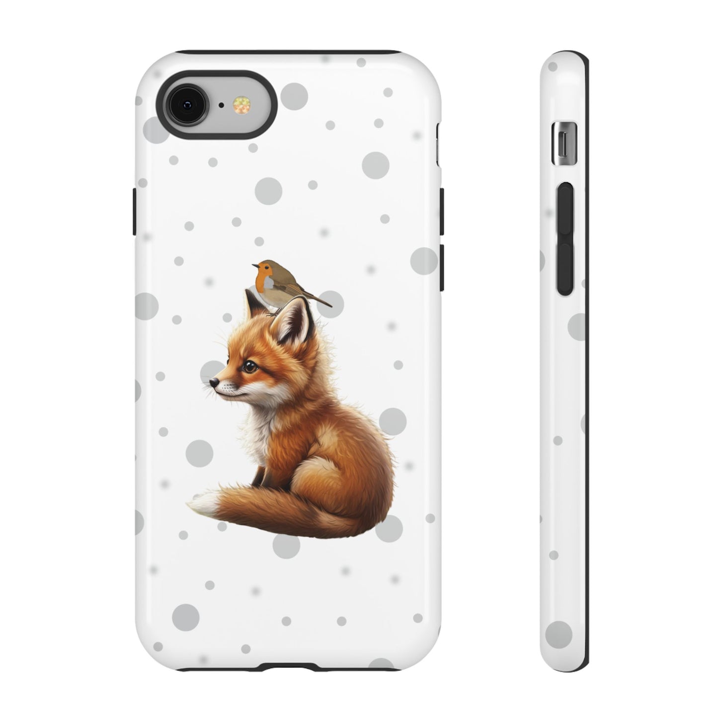 Rotkehlchen mit Fuchs iPhone & Google Pixel Tiermotiv Handyhülle - Tierisch guter Schutz