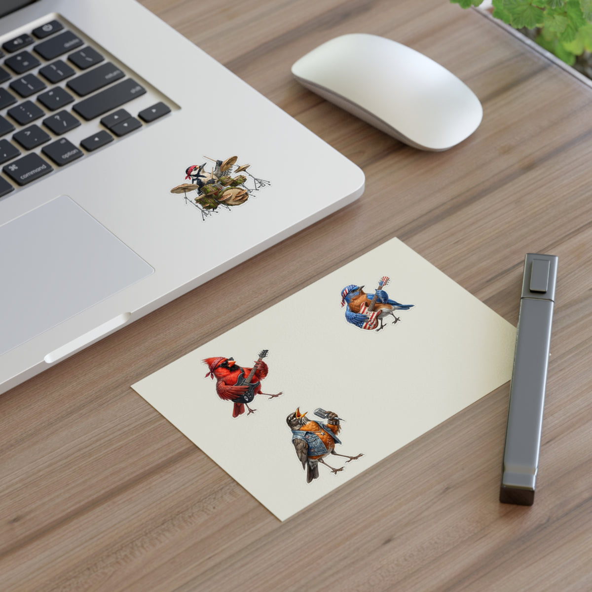 The Backyard Birds – Official Tour Sticker Sheet – 4 Vinyl Decals (White, Holographic or Transparent)