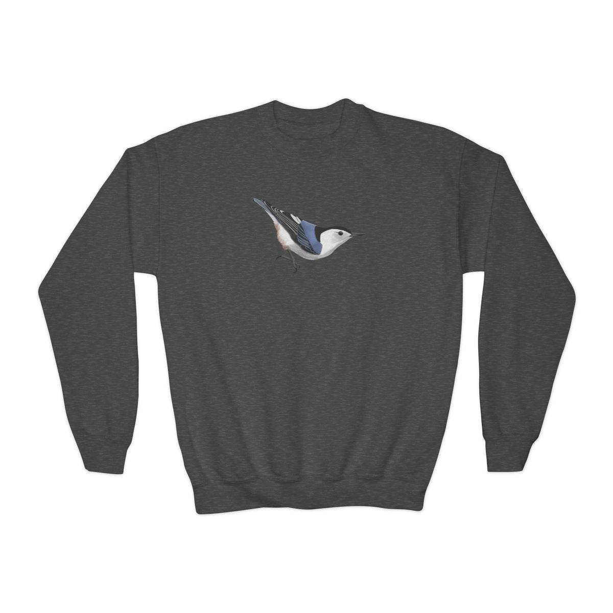 Nuthatch Youth Sweatshirts on Casual Kids Clothing background