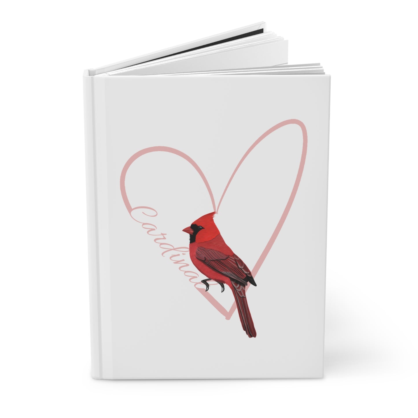Cardinal Bird Hardcover Journal 150 Pages A5 with Heart for Bird Lovers & Birdwatchers