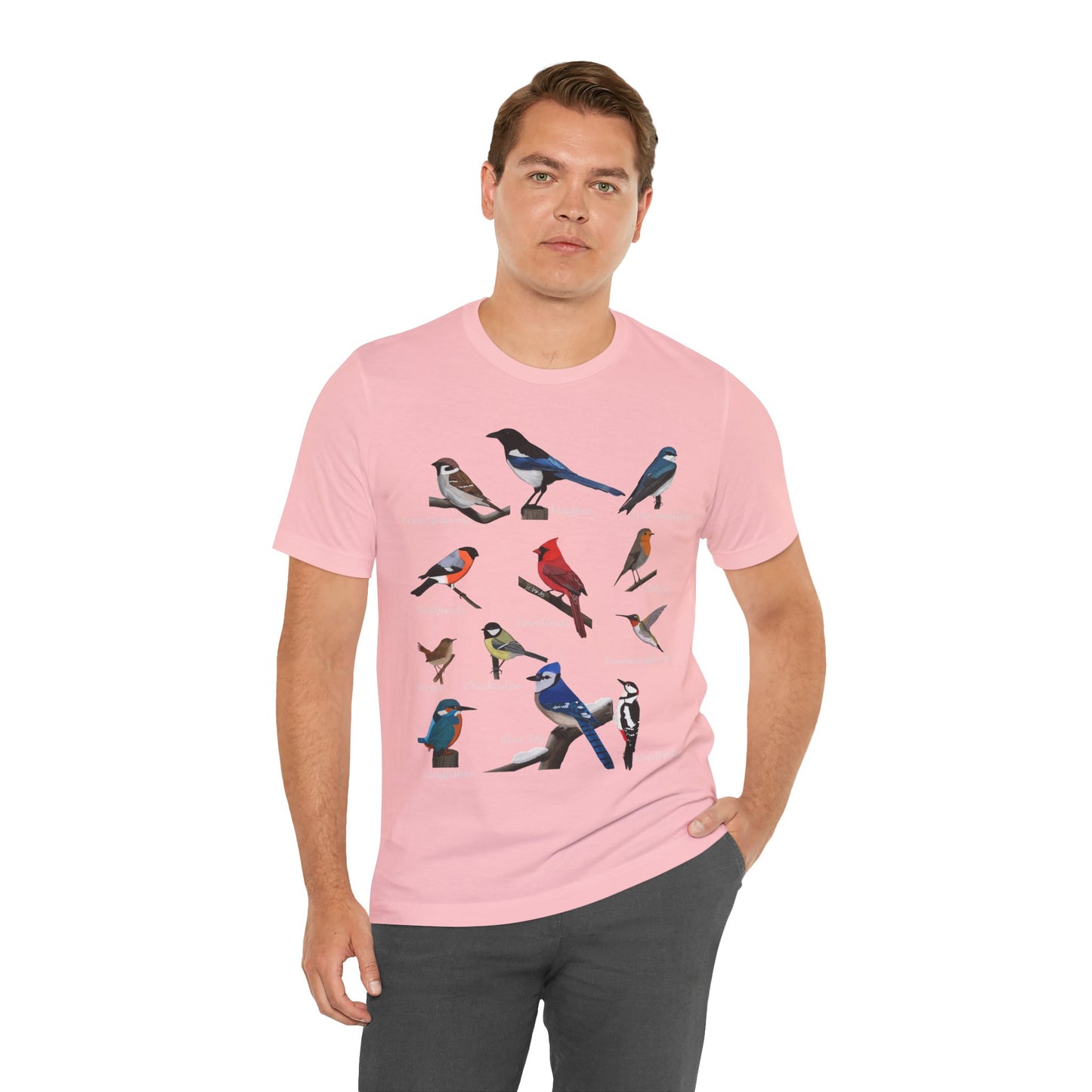 Garden Birds Blue Jay Cardinal Robin Chickadee Birding & Birdwatching Bird T-Shirt