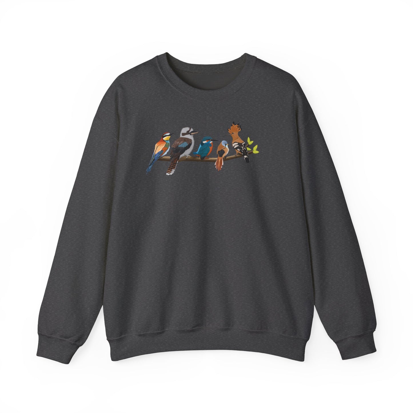 Vögel auf einem Ast Vogel Sweatshirt Wiedehopf Eisvogel Kookaburra
