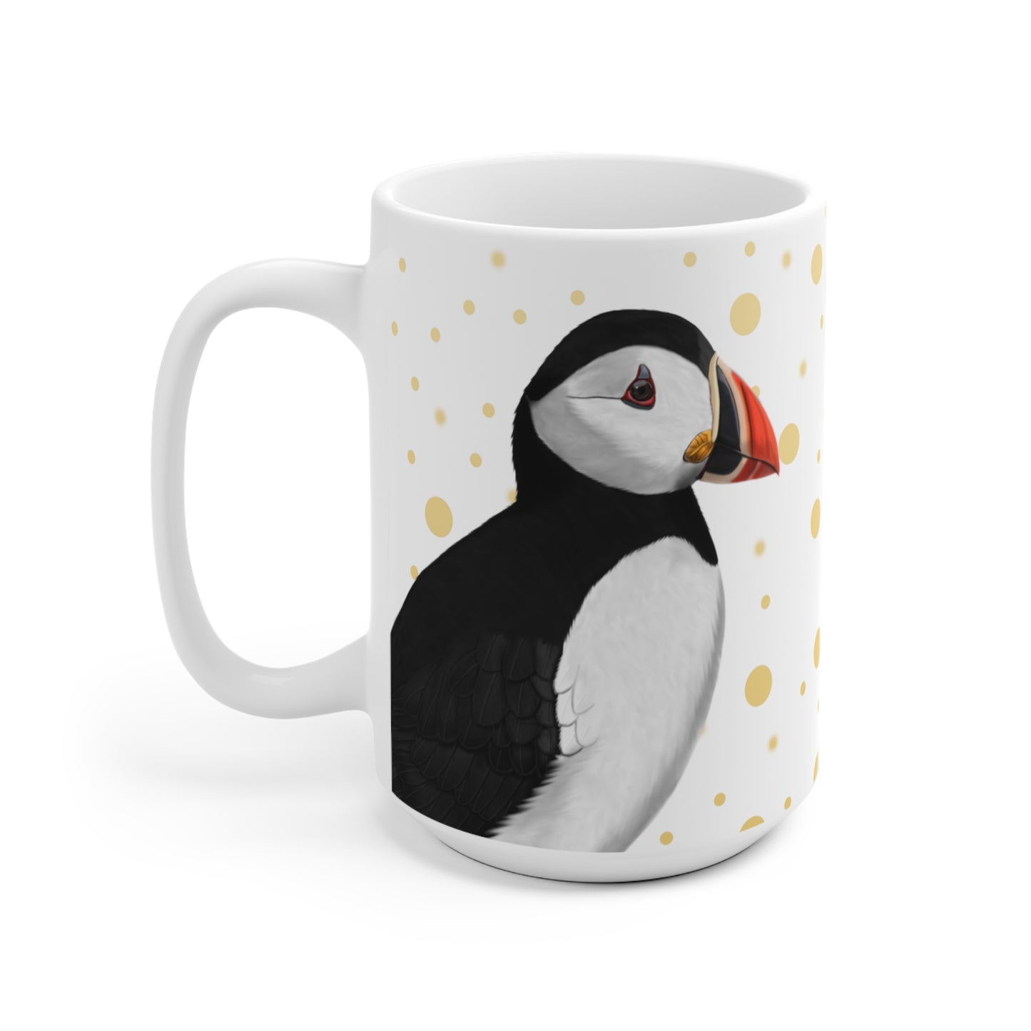 Papageitaucher mit Goldenen Punkten Vogel Tasse