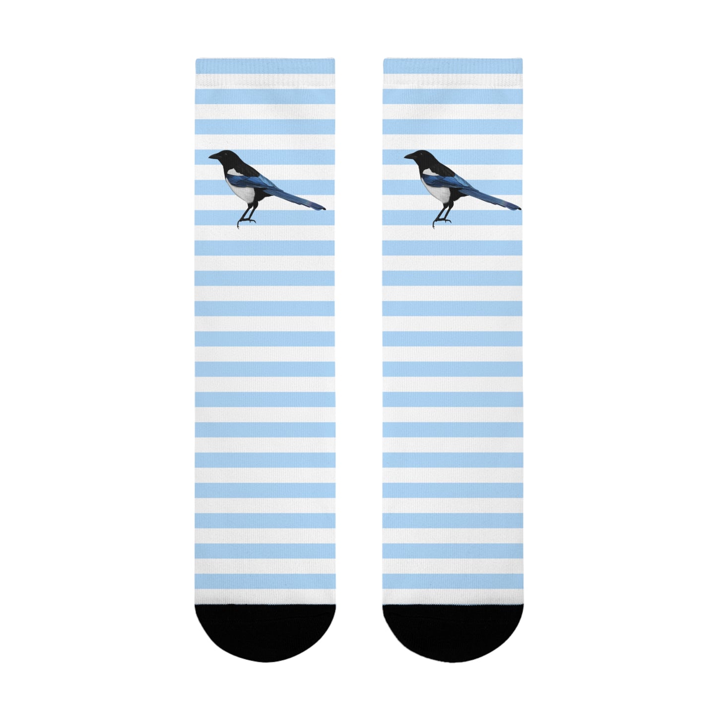 Elster Vogel Socken mit Blau Weißen Streifen für Vogelfreunde & Vogelbeobachter
