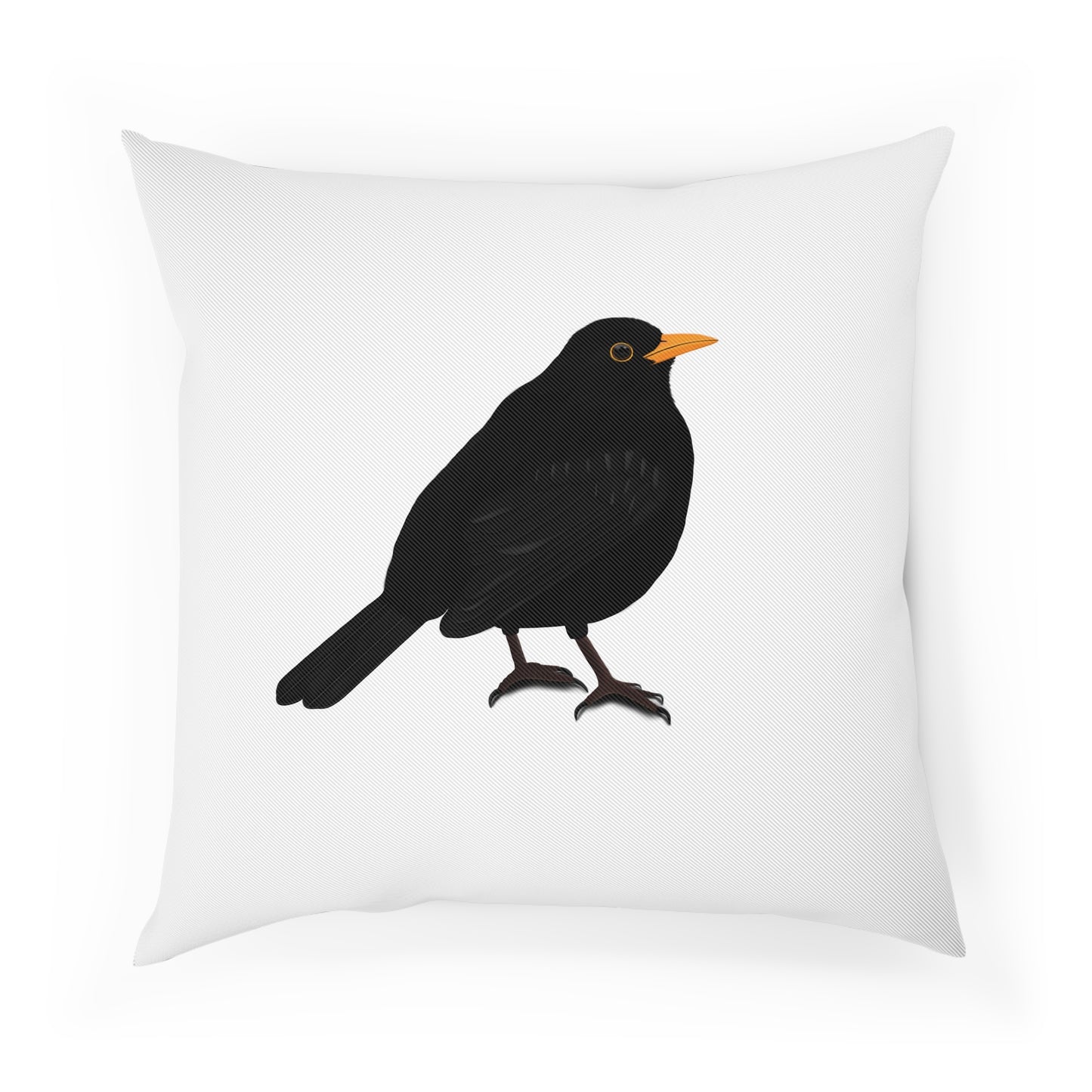 Amsel Vogel Kissen – Dekokissen mit Vogelmotiv für Vogelliebhaber und Vogelbeobachter