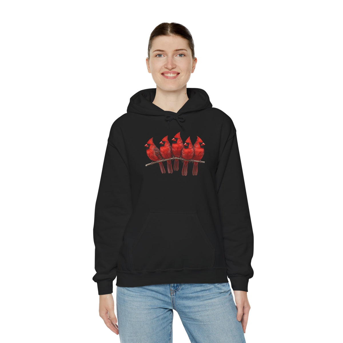 Rotkardinal Hoodie - Vogel Kapuzenpullover für Vogelbeobachter & Naturliebhaber mit Vogelmotiv