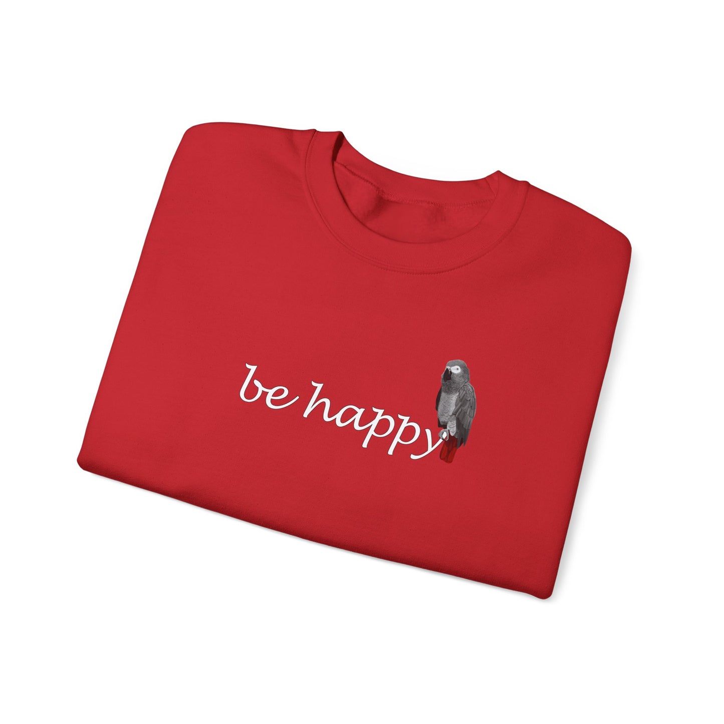 Grey Parrot Be Happy Bird バードウォッチング&バードウォッチング スウェットシャツ