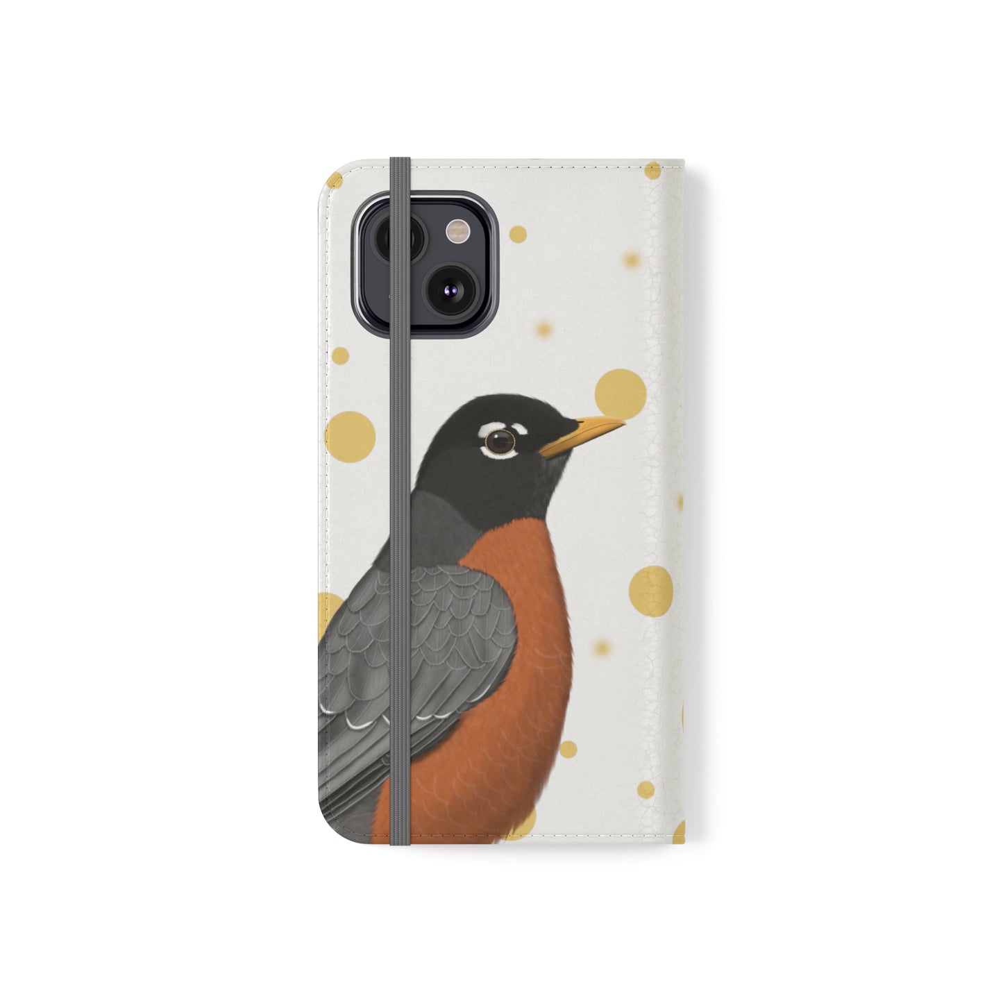 Robin Bird Art Phone Flip Case