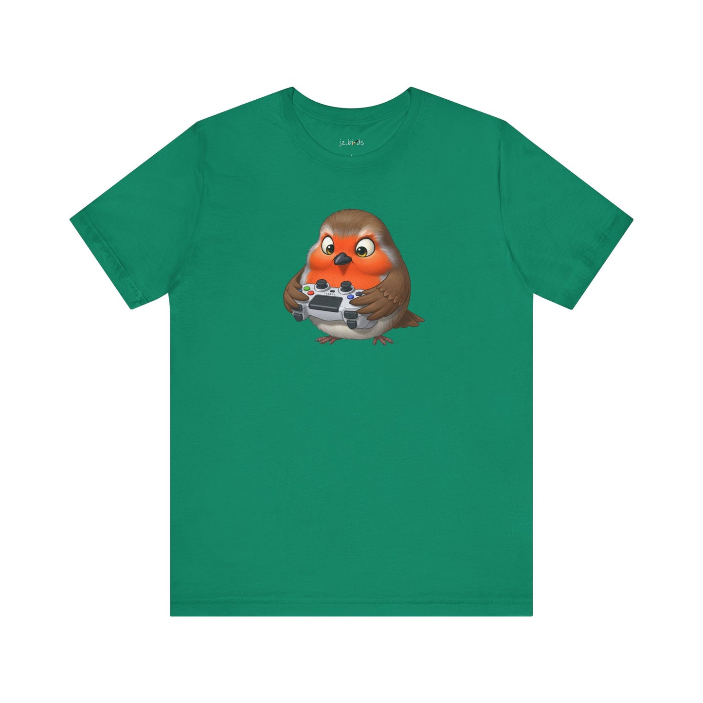 Robin Playing Video Games Funny Gamer and Bird Lover T-Shirt
