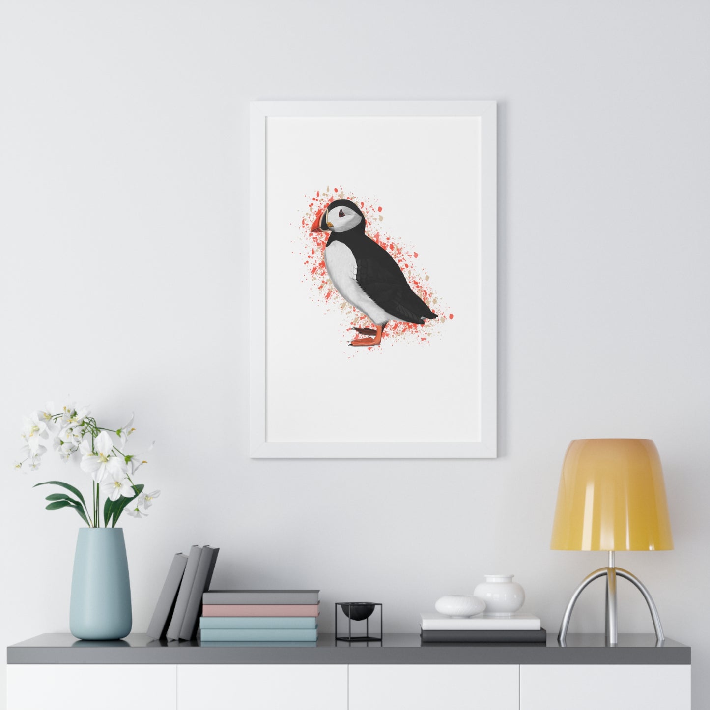 Puffin Bird Framed Poster