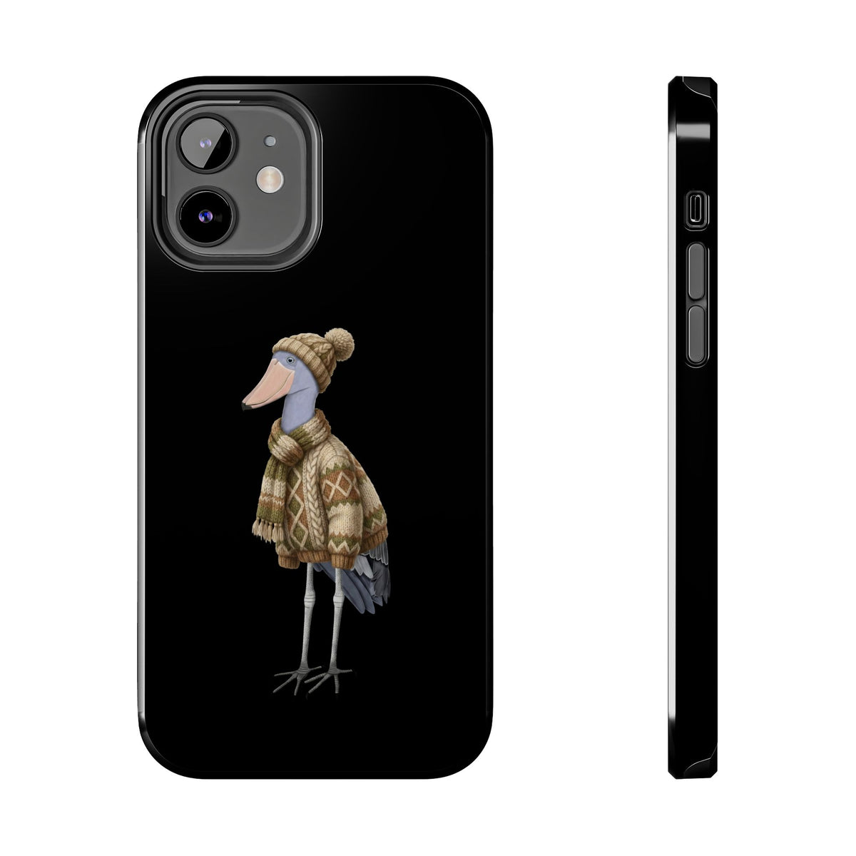 Shoebill Dual-Layer iPhone Case with Bird Art – The Perfect Gift for Ornithologists & Lovers – Phone
