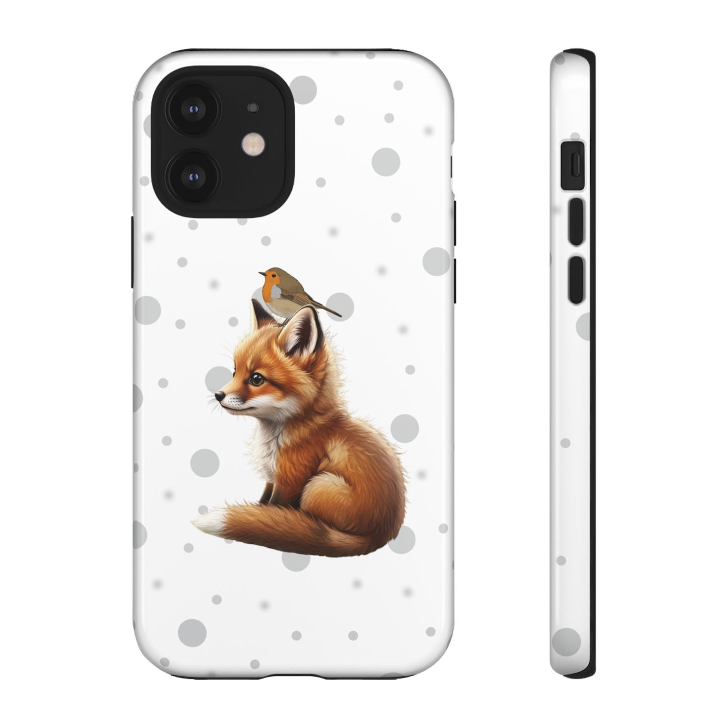 Rotkehlchen mit Fuchs iPhone & Google Pixel Tiermotiv Handyhülle - Tierisch guter Schutz
