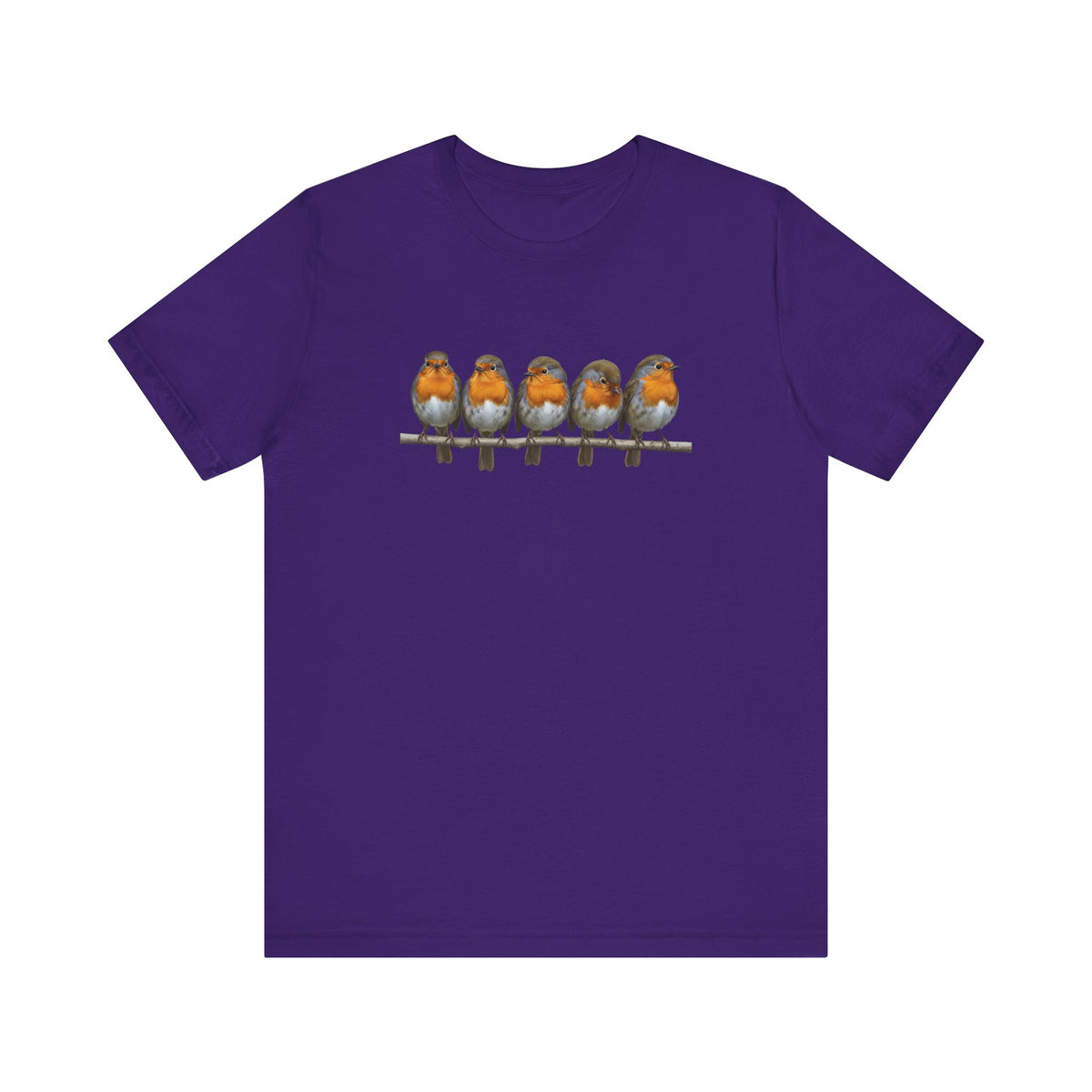 Rotkehlchen T-Shirt (Unisex) – Weiches Premium Shirt mit Einzigartigem Vogelmotiv