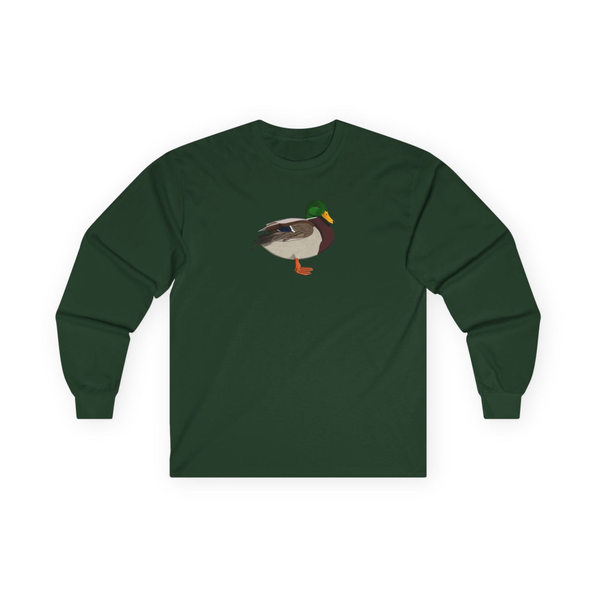 Mallard Birding & Birdwatching Bird Cotton Long Sleeve T-Shirt – Graphic Tee, Long-sleeve