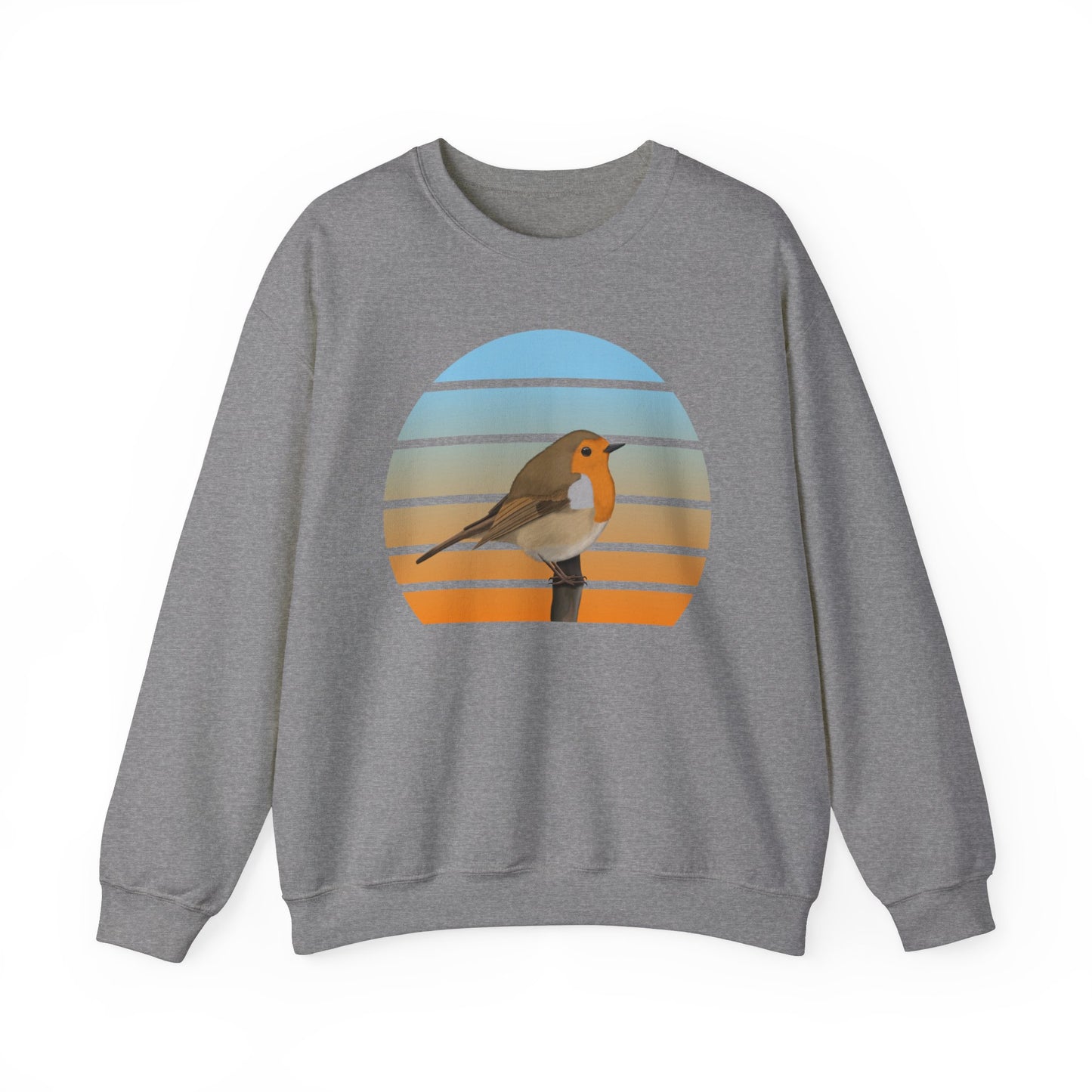 European Robin Birdlover Ornithologist Bird Sweatshirt – Crew neck,
