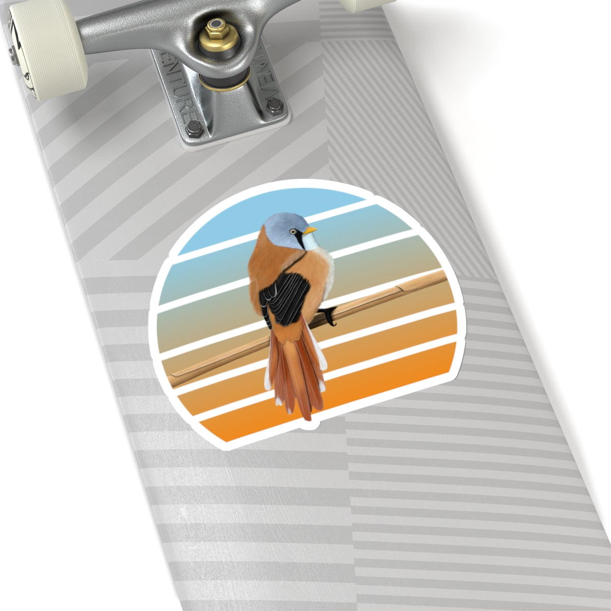 Bearded Reedling Bird Sticker