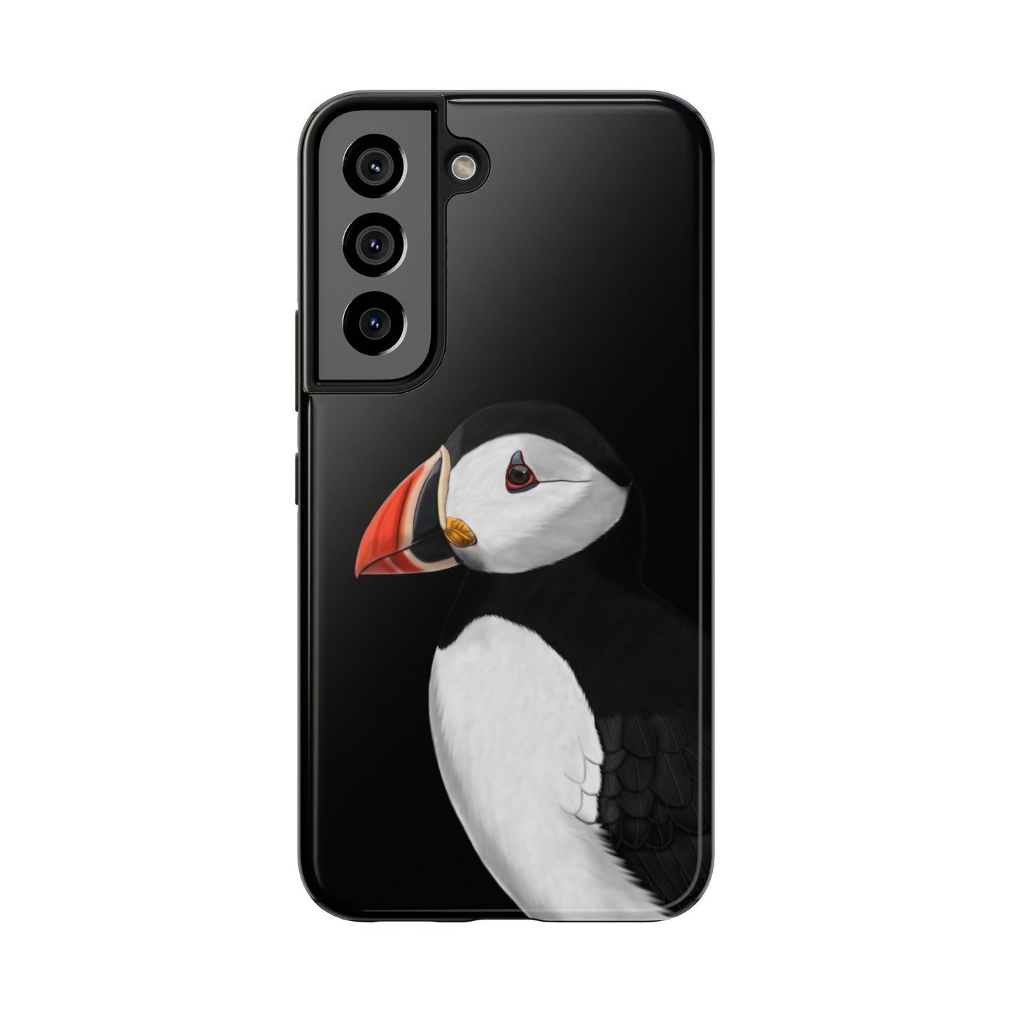 Puffin Bird Art Tough Phone Case Black