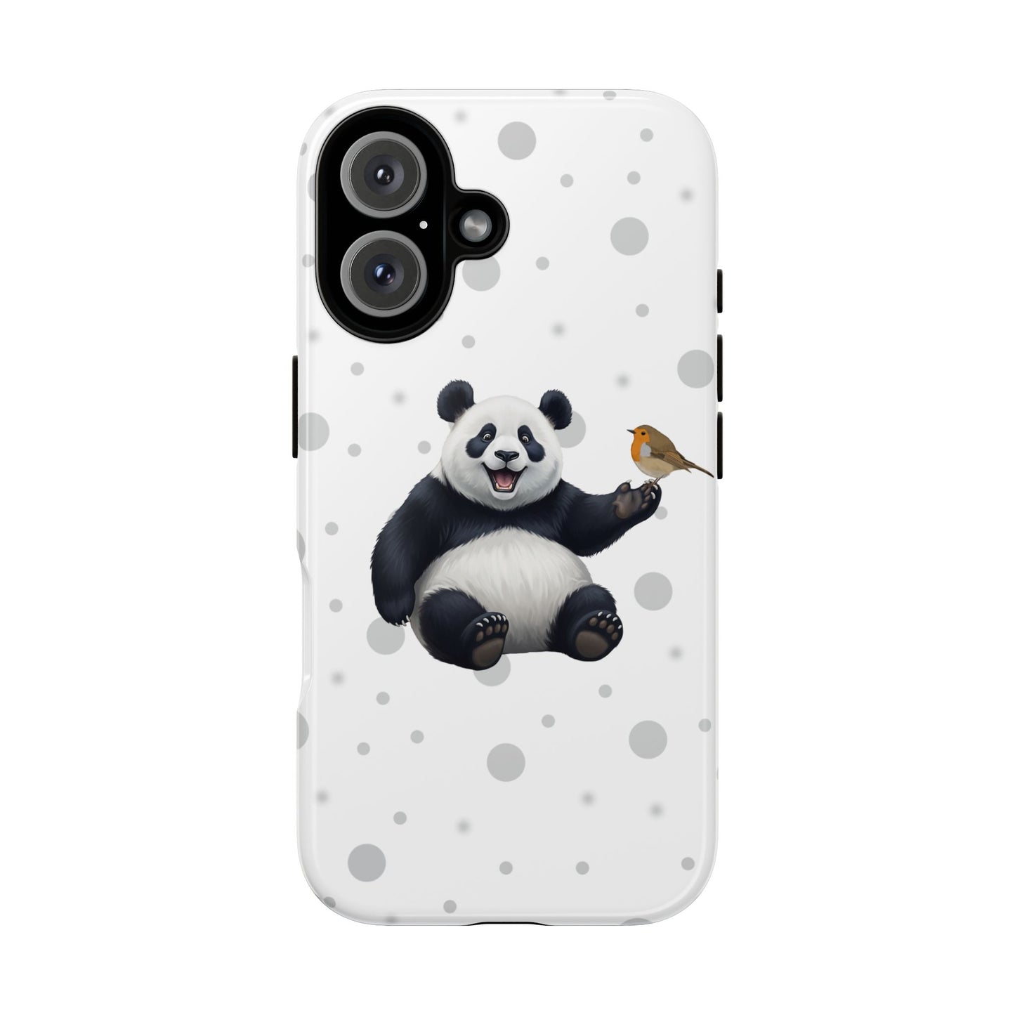 Rotkehlchen mit Panda iPhone & Google Pixel Tiermotiv Handyhülle - Tierisch guter Schutz