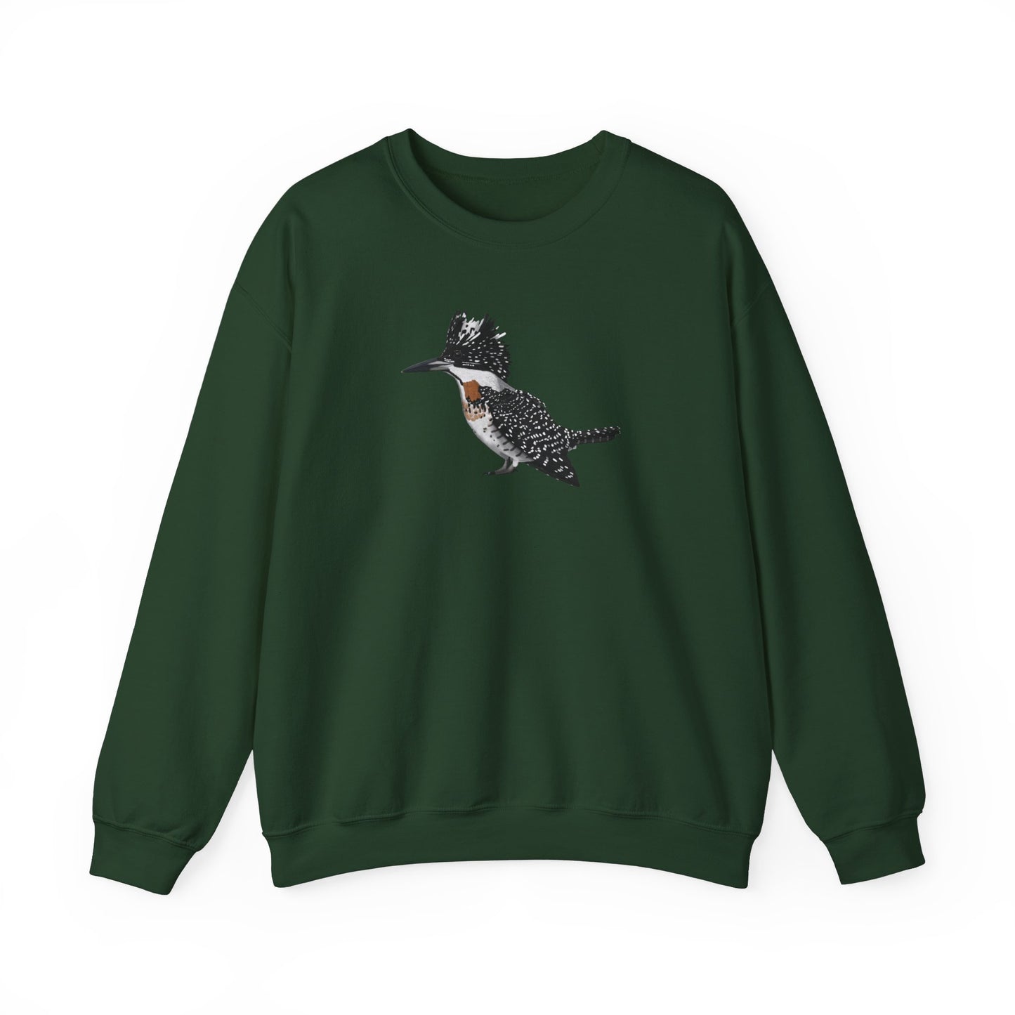 Crested Kingfisher Bird Watcher Biologist Crewneck Sweatshirt