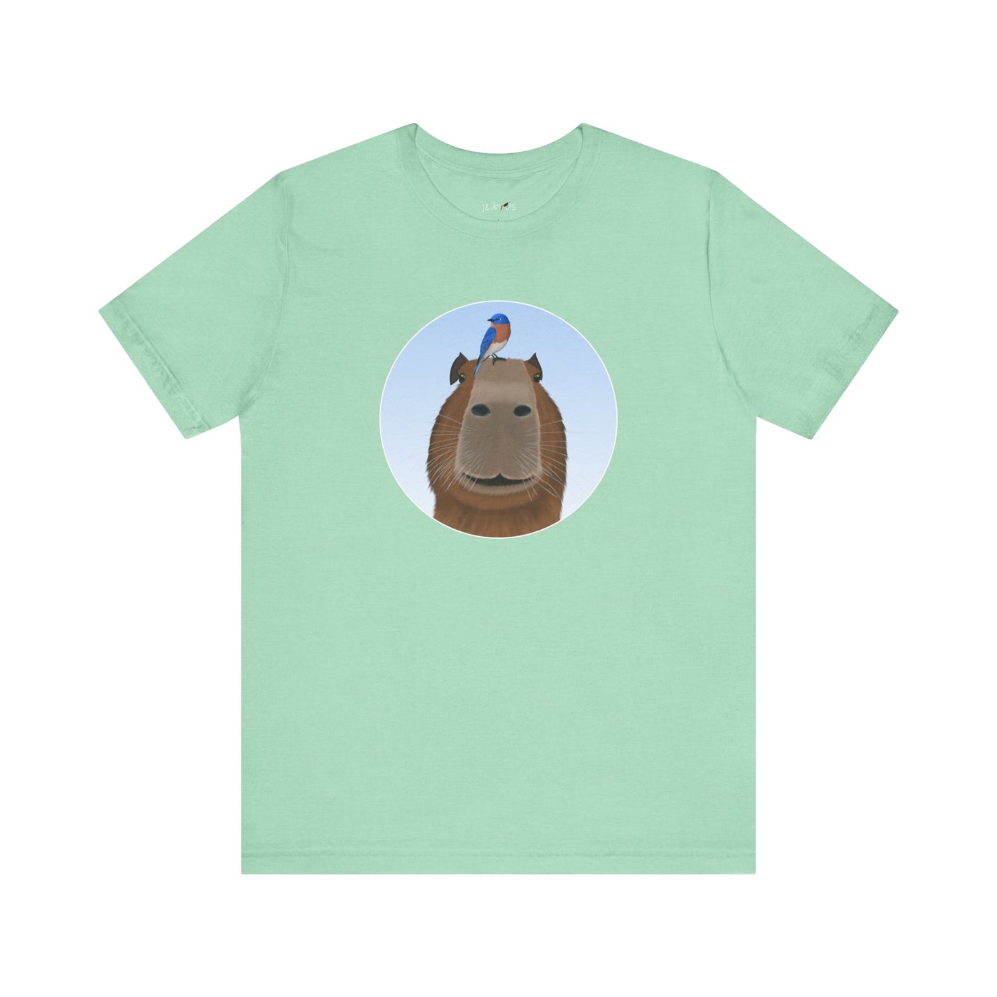 Capybara with Bluebird Funny Bird T-Shirt