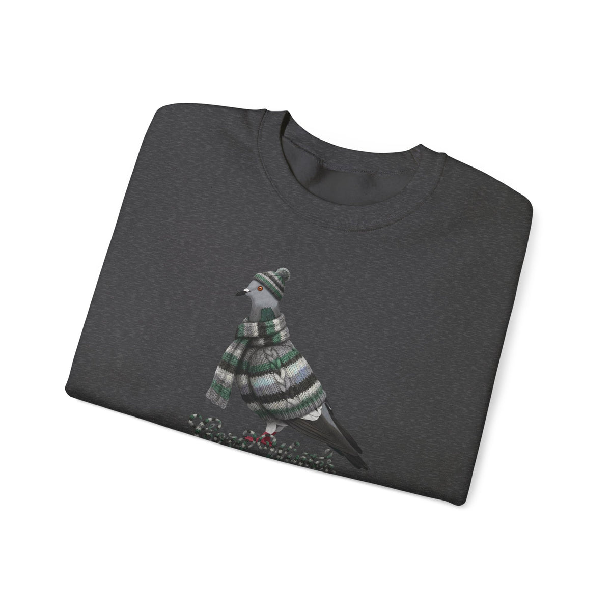 Pigeon Cozy Winter Sweatshirt | Bird Watcher Crewneck | Unisex Songbirds Wearing Knit Gift for Bird Lovers