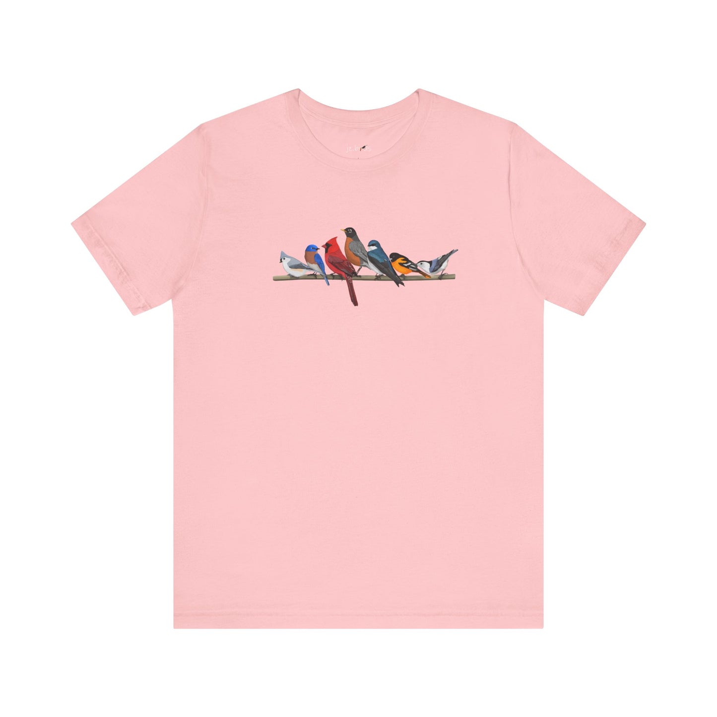 Birds on a Branch Robin Cardinal Oriole Bluebird Tree Swallow Bluebird Birding & Birdwatching T-Shirt
