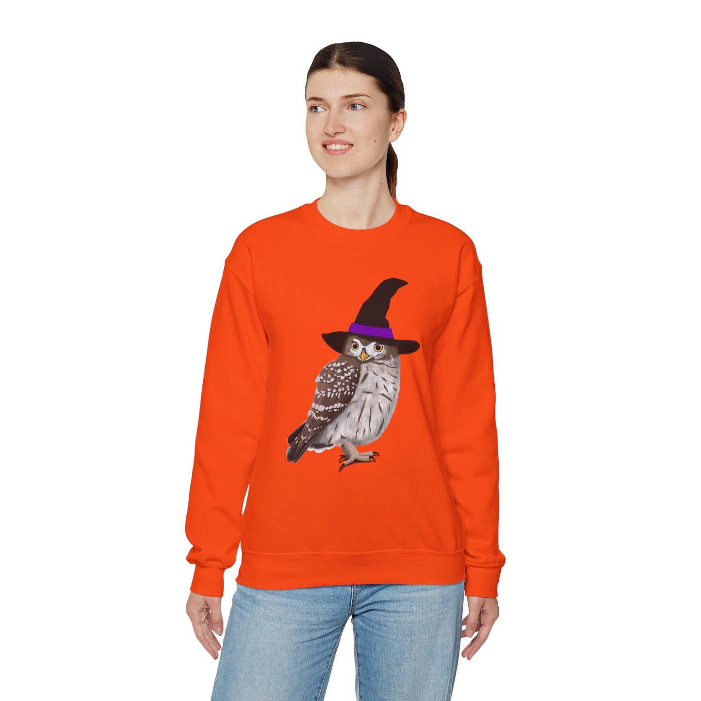 Owl Halloween Witch Birdwatcher Biologist Bird Sweatshirt