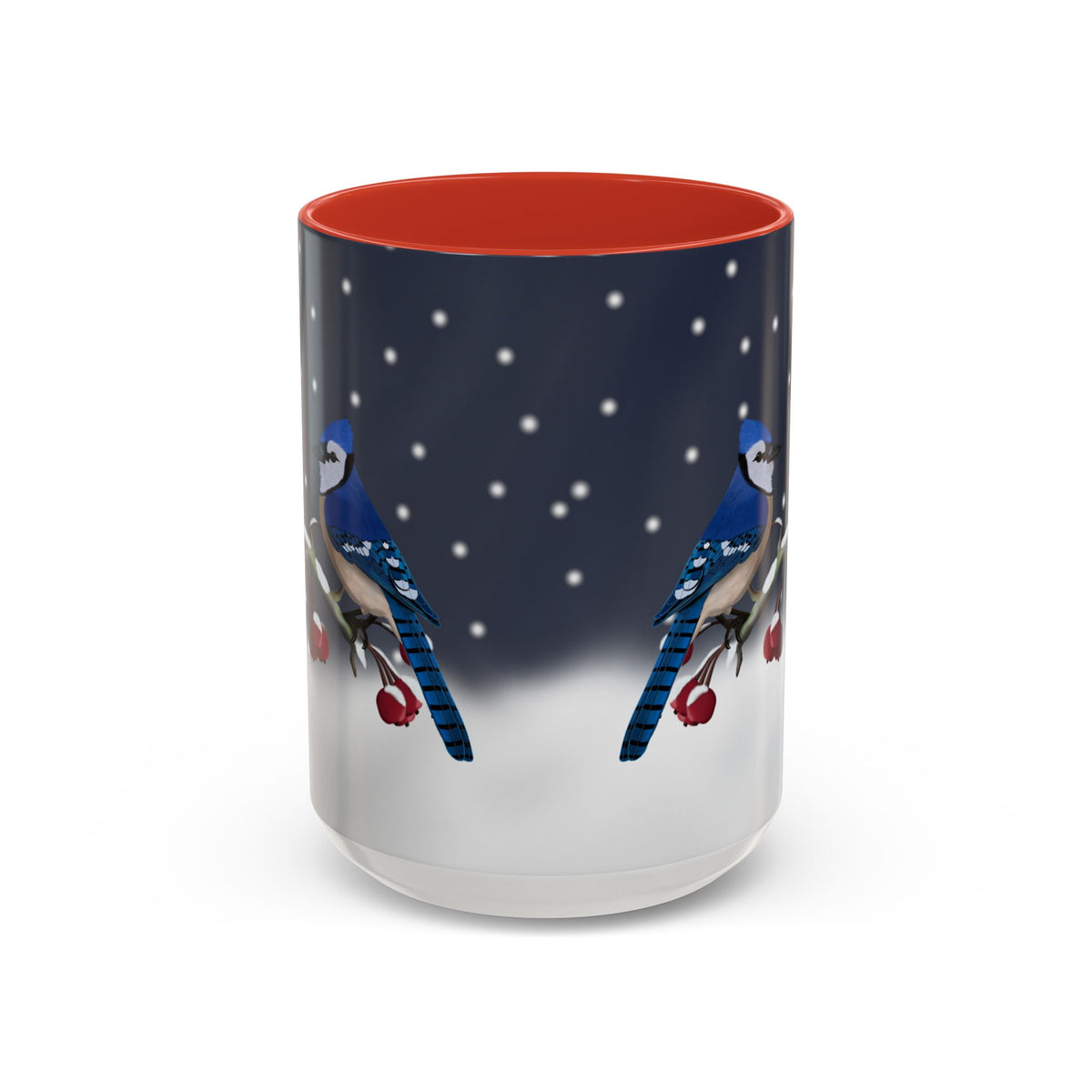 Blue Jay and Cardinal Mug in Black