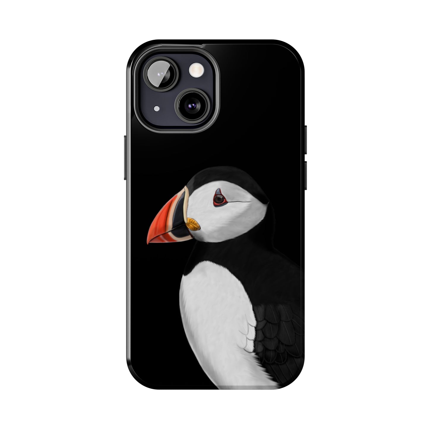 Puffin Bird Art Tough Phone Case Black