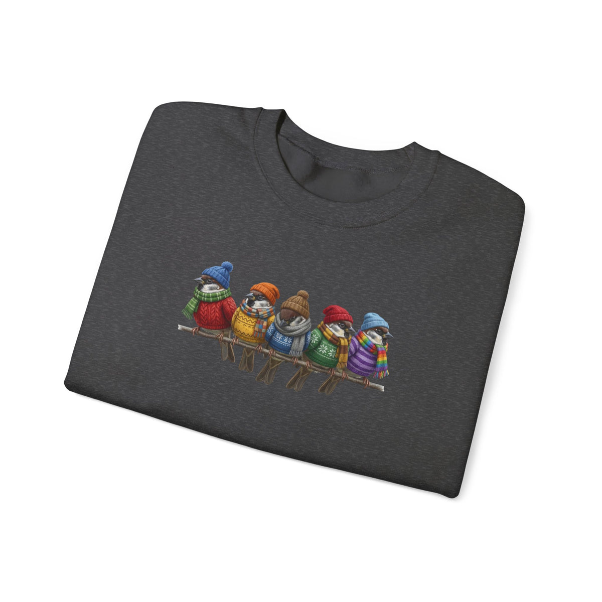 Tree Sparrows Sweatshirt | Bird Watcher Crewneck | Unisex Songbirds Wearing Knit Gift for Bird Lovers