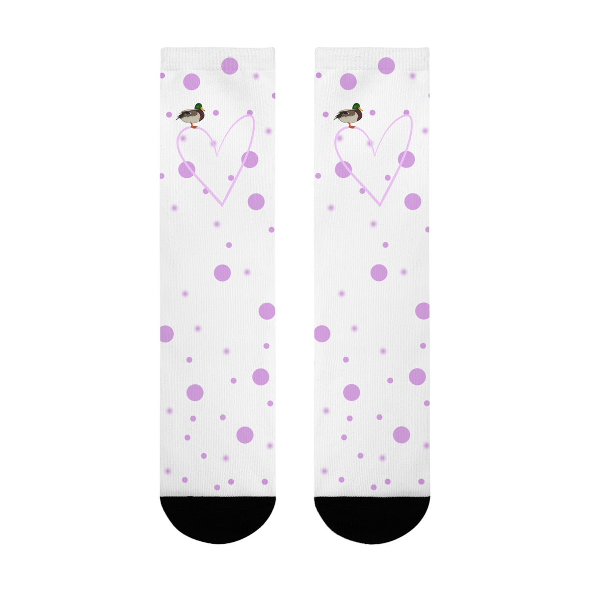 Ente Vogel Socken mit Rosa Herz und Punkten Valentinstag – Accessories,