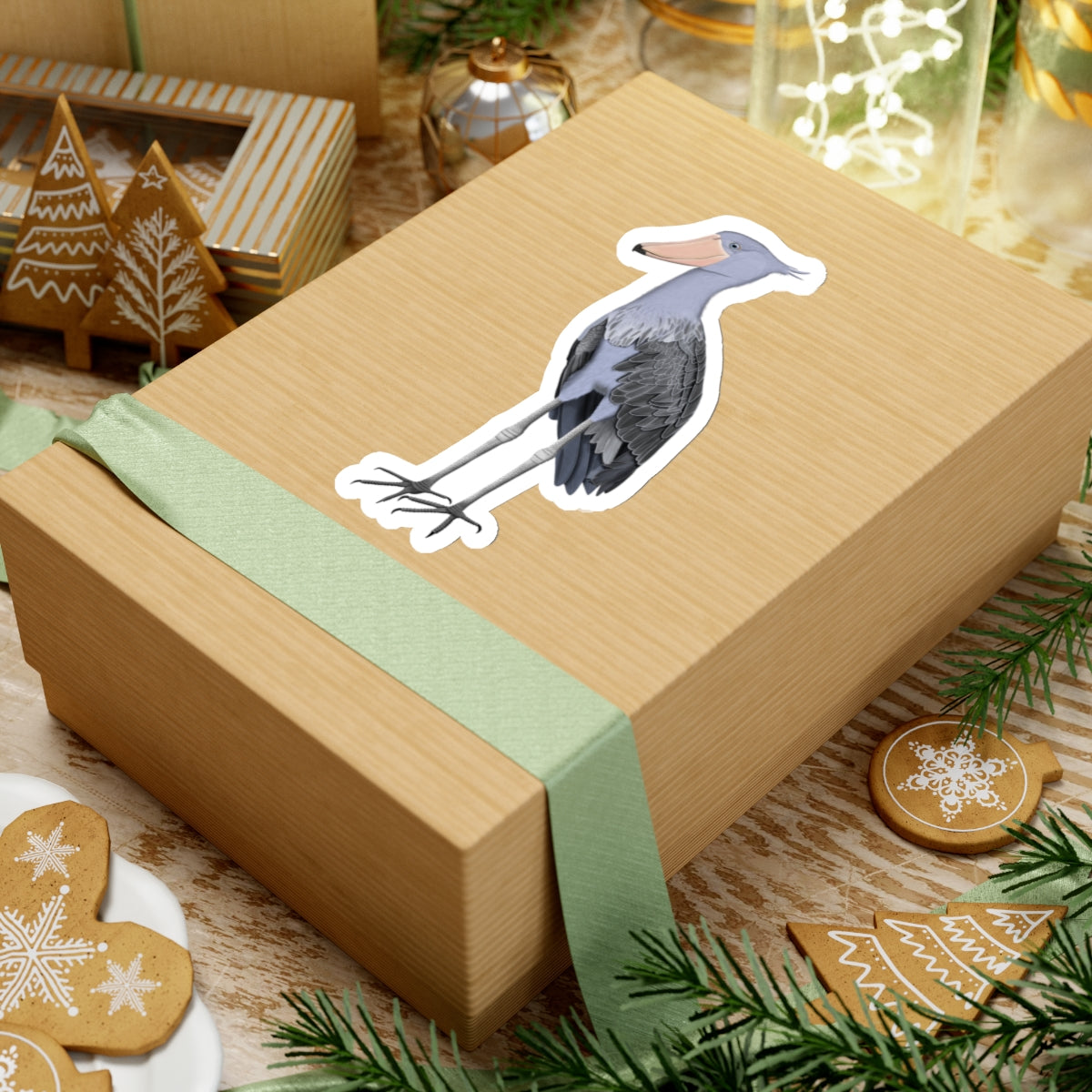 Shoebill Bird Kiss-Cut Sticker - jz.birds