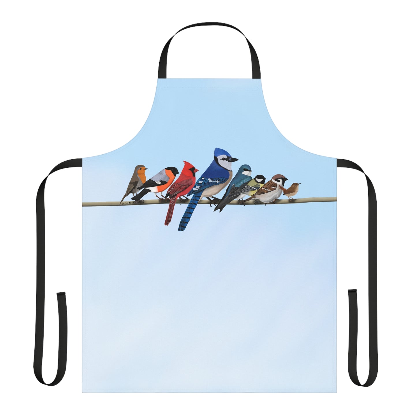 Garden Birds Bird Art Apron Blue
