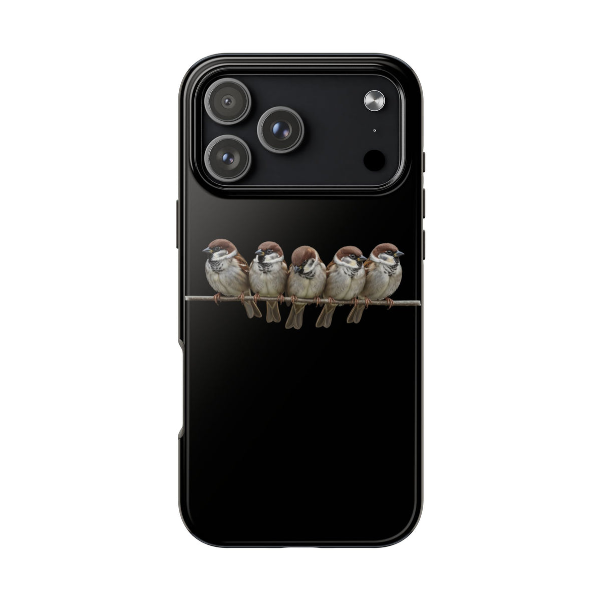 Tree Sparrow Dual-Layer iPhone Case with Bird Art – The Perfect Gift for Ornithologists & Bird Lovers