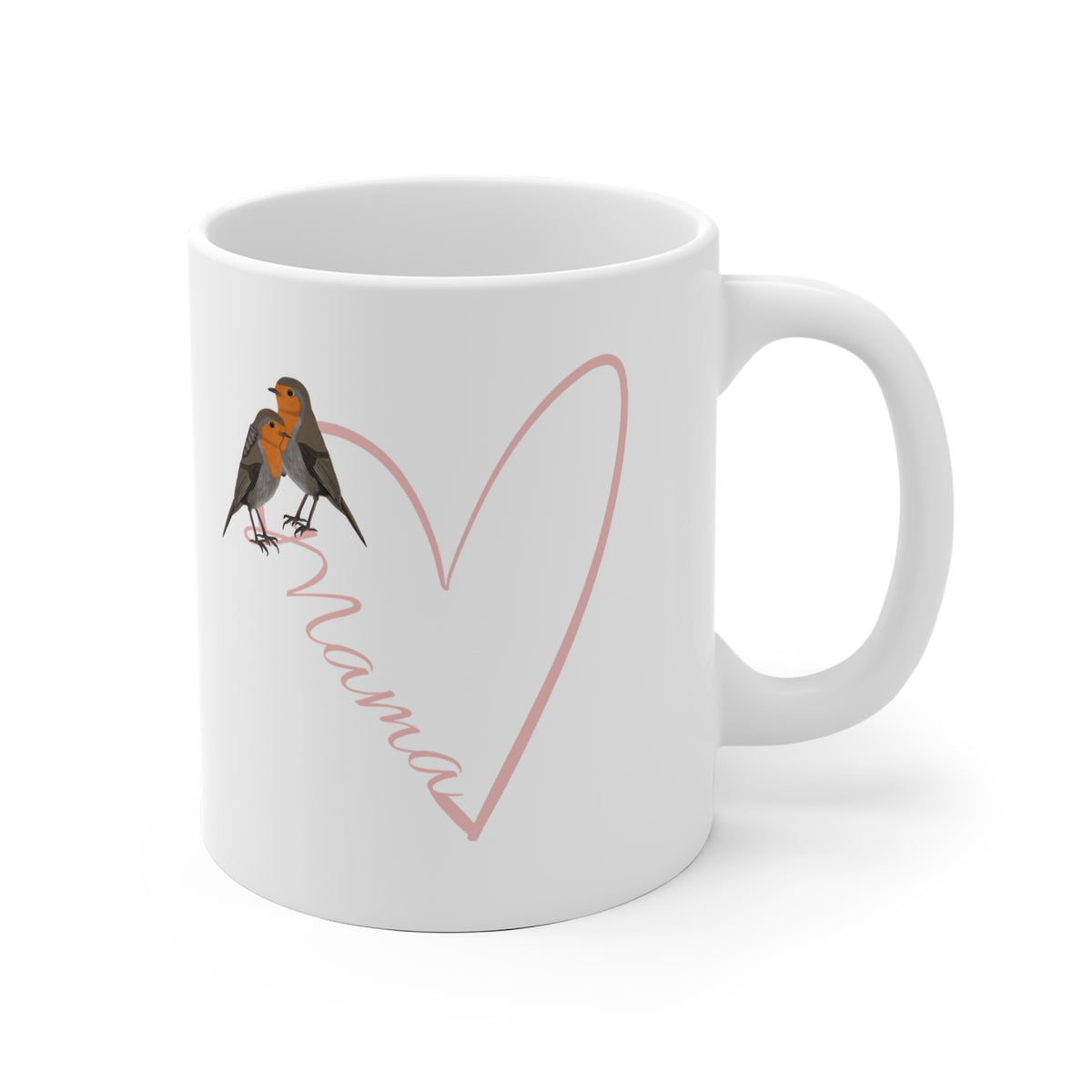 Rotkehlchen Tasse – 11 oz, 11oz