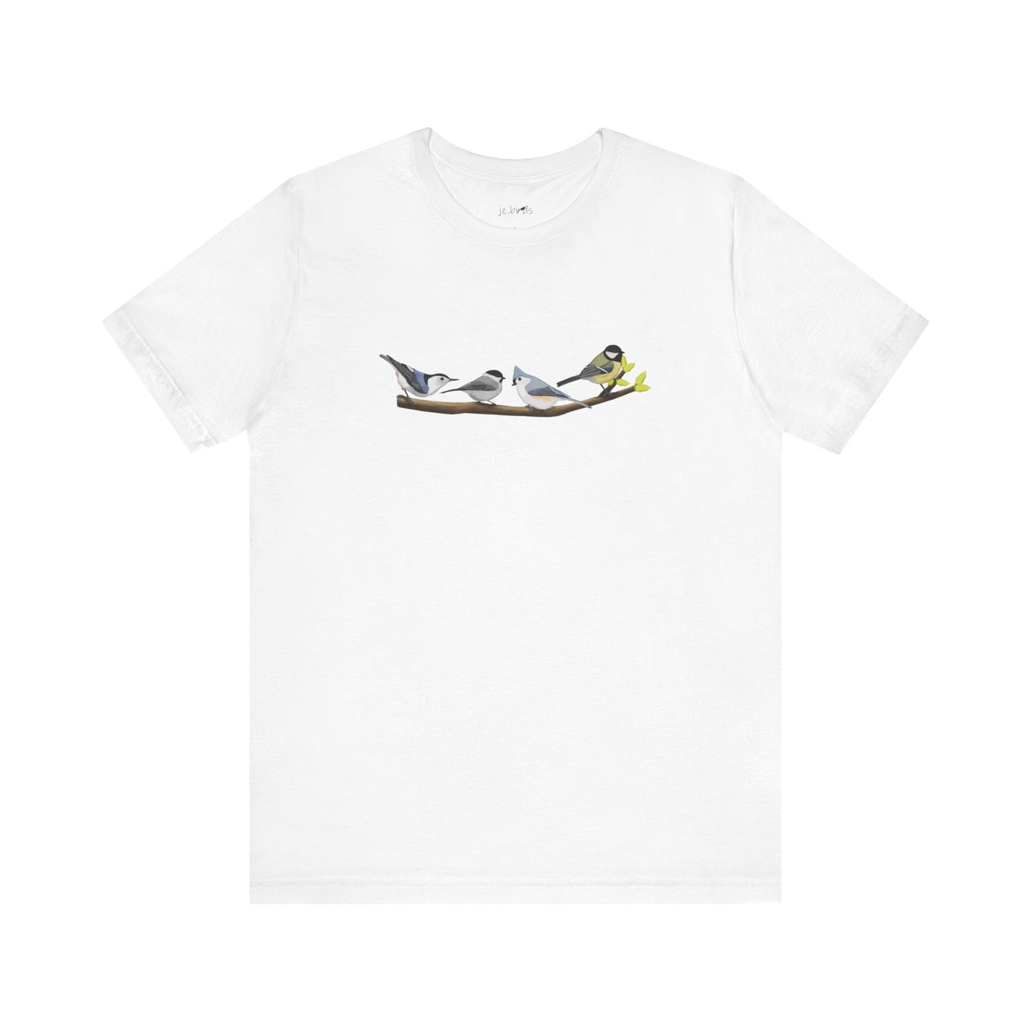 Birds on a Branch T-Shirt Nuthatch Tufted Titmouse Chickadee Bird Watcher Bird Lover